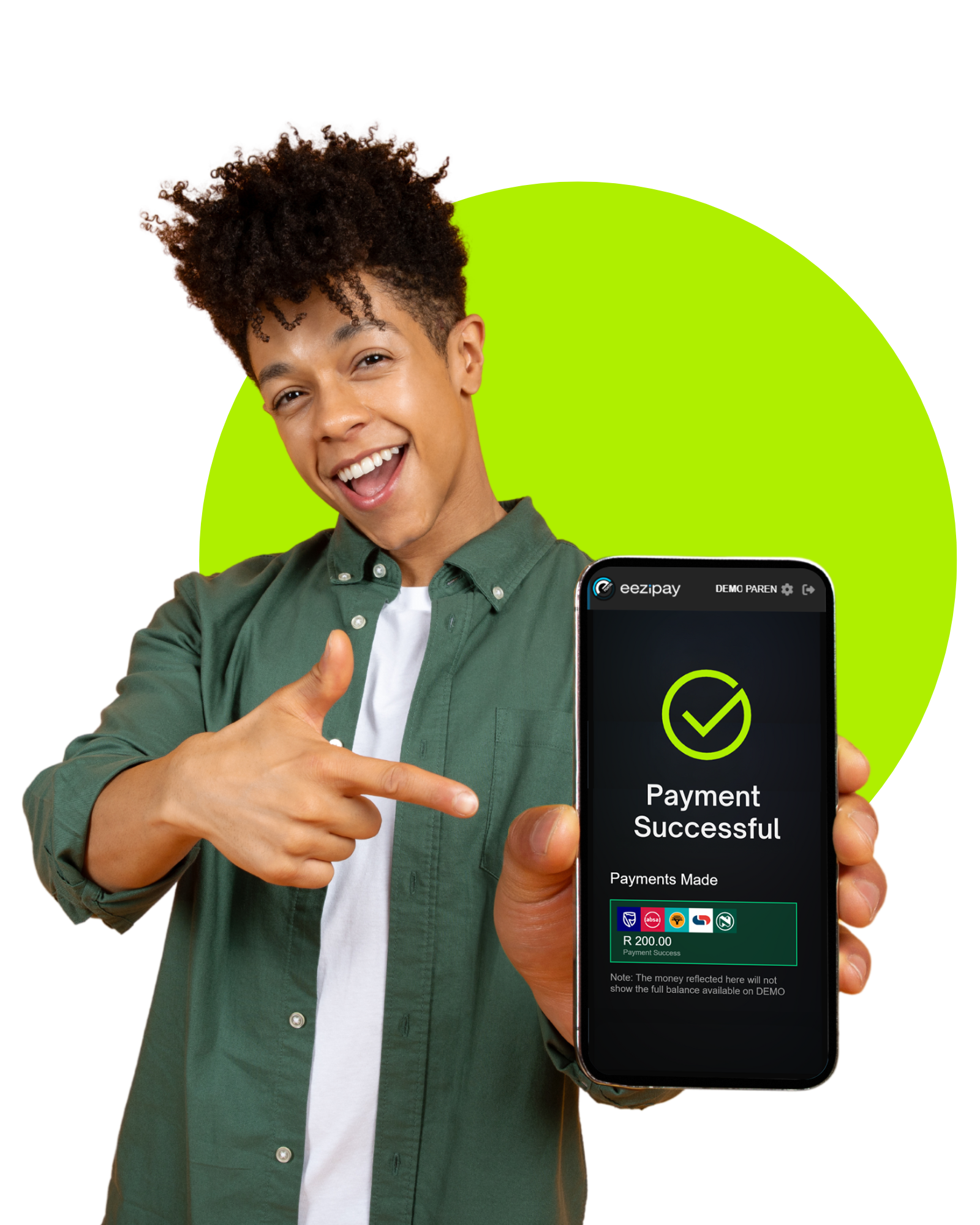 Student holding phone