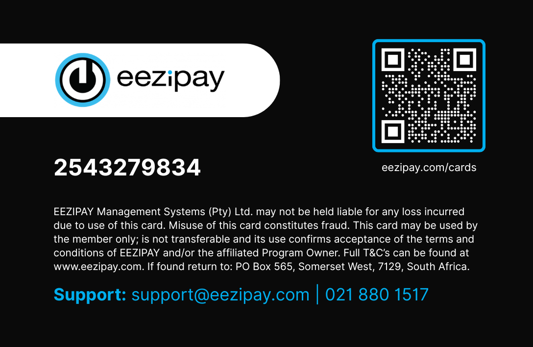 Eezipay Card Back
